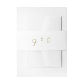 Minimalistische Mit Monogramm Hochzeit Einladungsbanderole (Vorderseite Beispiel)