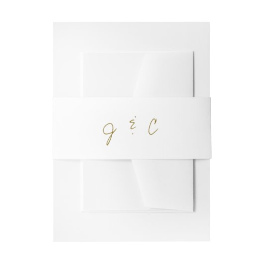 Minimalistische Mit Monogramm Hochzeit Einladungsbanderole (Vorderseite Beispiel)