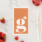 Minimalistische Mit Monogramm Initial Bold Burnt O Serviette (Beispiel)