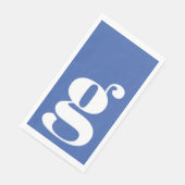 Minimalistische Mit Monogramm Initial Bold French  Serviette (Ecke)