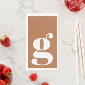 Minimalistische Mit Monogramm Initiale Fett Terrac Serviette (Beispiel)