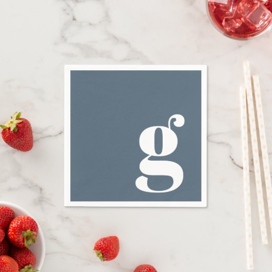 Minimalistische Mit Monogramm Initialzündung in Du Serviette (Beispiel)