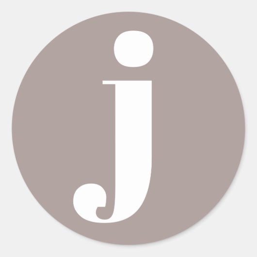 Minimalistische Mit Monogramm Initialzündung in Ta Runder Aufkleber (Vorderseite)