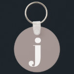 Minimalistische Mit Monogramm Initialzündung in Ta Schlüsselanhänger<br><div class="desc">Minimalistische Mit Monogramm Initial in Taupe Brown Schlüsselanhänger - Bitte schreiben Sie mir,  wenn Sie Hilfe bei der Briefplatzierung benötigen.</div>
