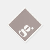 Minimalistische Mit Monogramm Initialzündung in Ta Serviette (Ecke)