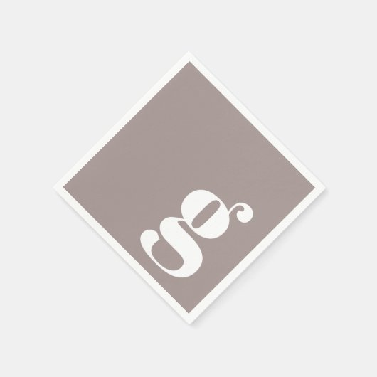 Minimalistische Mit Monogramm Initialzündung in Ta Serviette (Ecke)