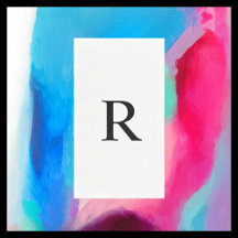 Minimalistische Mit Monogramm Schwarz-Weiß-Farbe