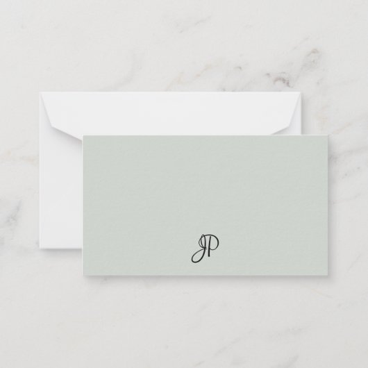 Minimalistische Mit Monogramm Vorlage für Skript (Rückseite)