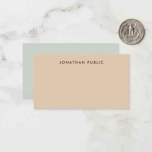 Minimalistische Mit Monogramm Vorlage für Skript (Vorderseite/Rückseite Beispiel)