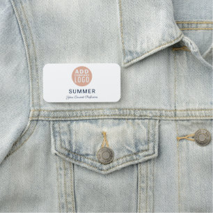 Minimalistische Mitarbeiter für moderne Firmenlogo Namensschild