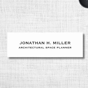 Minimalistische Mitarbeiternamenstafel mit Titel Namensschild