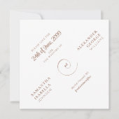 Minimalistische Mocha Mousse Zeitlose Ampere und H Save The Date (Vorderseite)