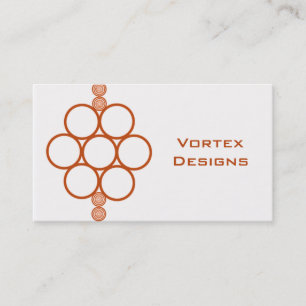 Minimalistische Mod Circles Visitenkarte, Kupfer Visitenkarte