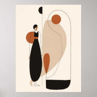 Minimalistische Mode-Figur-Wandkunst | Skandinavis Poster