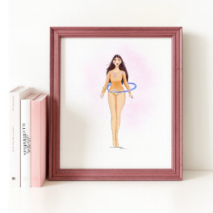 Minimalistische Modeillustration, moderner Kunstdr Poster