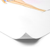 Minimalistische Modeillustration, moderner Kunstdr Poster (Ecke)