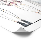 Minimalistische Modenfiguren Poster (Ecke)