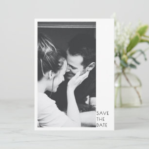 Minimalistische moderne 2-Foto-Hochzeit Save The Date