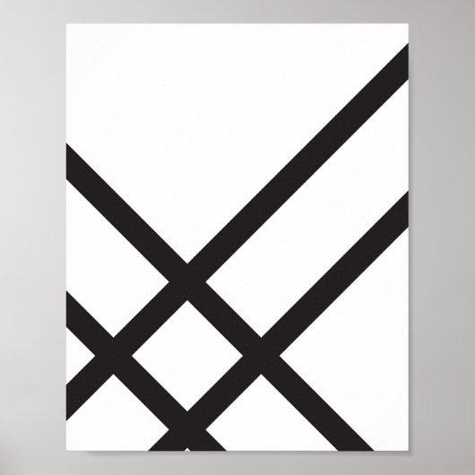 Minimalistische moderne Abstrakte Geometrie-Linien Poster (Vorne)