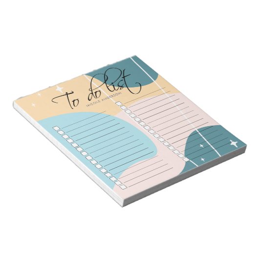 Minimalistische, moderne Abstrakte Pastete Notizblock (angewinkelt)