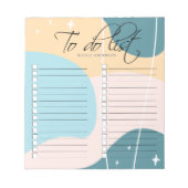 Minimalistische, moderne Abstrakte Pastete Notizblock (Vorderseite)