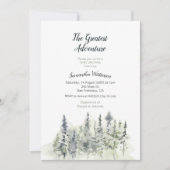 Minimalistische moderne Adventure Baby Dusche Einl Einladung (Vorderseite)