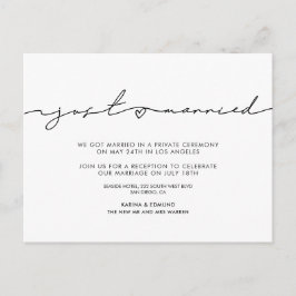 Minimalistische moderne Ankündigung Postkarte