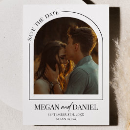 Minimalistische moderne Arch Custom Picture Weddin Save The Date