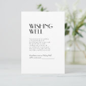Minimalistische Moderne Art Deco Hochzeit wünschen Begleitkarte (Stehend Vorderseite)