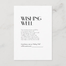 Minimalistische Moderne Art Deco Hochzeit wünschen Begleitkarte