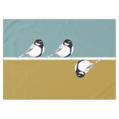 Minimalistische moderne Art-Inspiriert Bird Tablec Tischdecke (Vorderseite (Horizontal))
