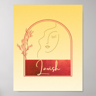 Minimalistische moderne ästhetische gelbe und rote poster