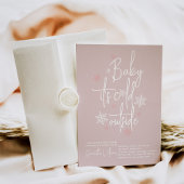 Minimalistische, moderne Baby Girl Dusche Einladung