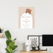Minimalistische, moderne Baby Wait Neutral Baby Du Poster (Heimbüro)