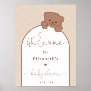 Minimalistische, moderne Baby Wait Neutral Baby Du Poster