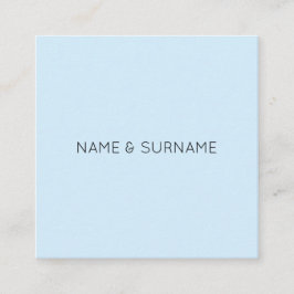 Minimalistische moderne BabyBlue quadratische Visitenkarte