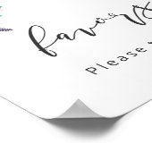 Minimalistische moderne Babydusche bevorzugt Schil Poster (Ecke)