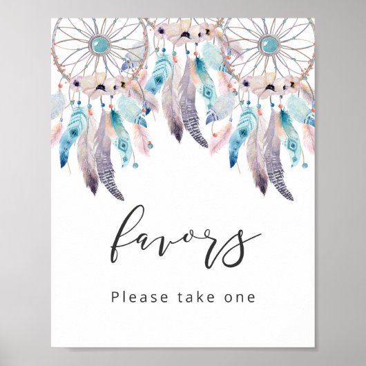 Minimalistische moderne Babydusche bevorzugt Schil Poster (Vorne)