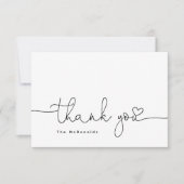 Minimalistische moderne Babydusche Danke Karte (Vorderseite)