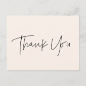 Minimalistische moderne Babydusche Danke Postkarte (Vorderseite)