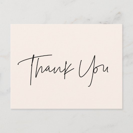 Minimalistische moderne Babydusche Danke Postkarte (Vorderseite)