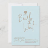 Minimalistische moderne Babydusche Einladung (Vorderseite)