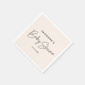 Minimalistische moderne Babydusche Serviette (Ecke)