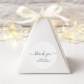 Minimalistische moderne Babydusche Vielen Dank Runder Aufkleber