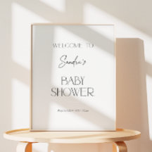 Minimalistische moderne Babyparty-Begrüßung