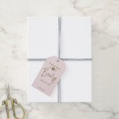 Minimalistische moderne Bärendusche Danke Geschenkanhänger (Mit Garn)