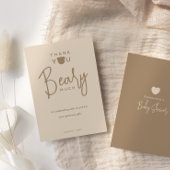 Minimalistische moderne Bärendusche Dankeskarte