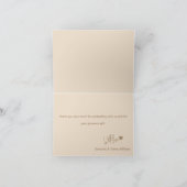 Minimalistische moderne Bärendusche Dankeskarte (Innenseite)