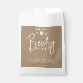 Minimalistische moderne Bärendusche Gefallen Geschenktütchen (Vorderseite)