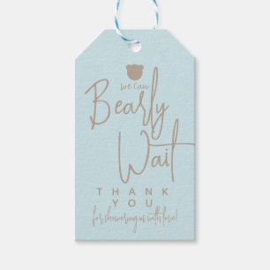 Minimalistische moderne Bärendusche Geschenkanhänger